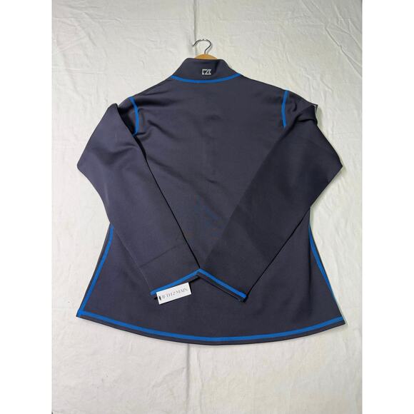 Cutter & Buck CB DryTec 50UPF Women’s size L 1/4 snap button sweatshirt navy NWT - Picture 8 of 11